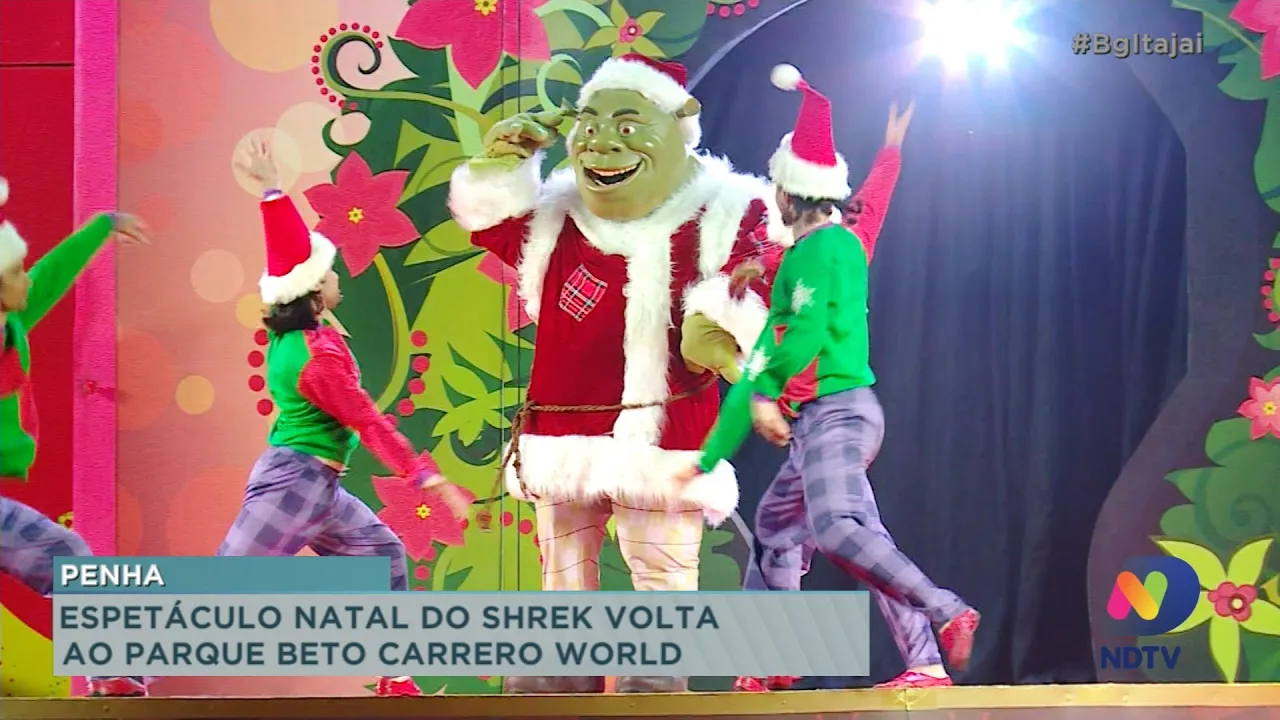 Espetáculo Natal do Shrek volta ao parque Beto Carrero World