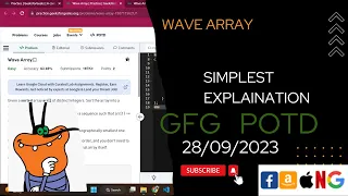 Wave Array gfg potd today POTD GFG Problem of the Day C Java Python CodeThurst