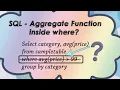 Sql Aggregate Functions - Group By and Having