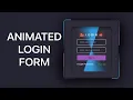 Animated Login Form with Glowing Gradient Border HTML CSS Tutorial for Beginners