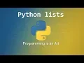 Python Tutorial for Beginners Lists in python