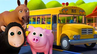 Back To School Songs | Wheels on the Bus + Finger Family and more Sing Along Kids Songs #kidssongs