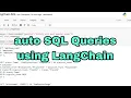 Automatic SQL queries using Langchain LLMs