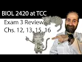 BIOL 2420 Exam 3 Review at TCC