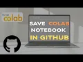 Save Google Colab notebook in github Upload colab notebook to github google colab