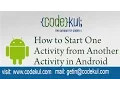 Android Tutorial 2019 - How to Start One Activity from Another Activity in Android