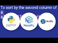 Sorting arrays in NumPy by column