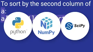 Sorting arrays in NumPy by column