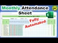 How to Make an Attendance Tracker in Microsoft Excel