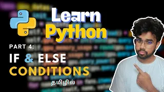 Python Conditional Statements if elif else in Tamil Python Part 4 Feat GreensTechnolgies