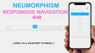 Neumorphism Responsive Menu Navigation Using HTML CSS JS Navigation Bar Tutorials