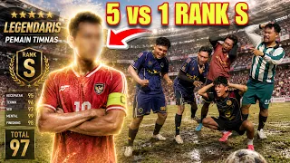Kami 5 ORANG Melawan 1 PEMAIN LIGA 1, TIMNAS & LEGEND HESEBAH RANK S PALING GILA 🔥⚽️