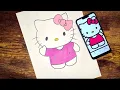 Draw and Color Hello Kitty