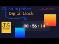 Glassmorphism Digital Clock UI Design
