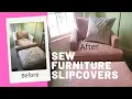 DIY Slipcovers that Look Like Reupholstery