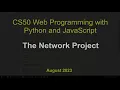 CS50 Network Project Web Programming with Python and JavaScript