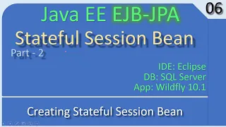 Stateful Session Bean Part 2 - Create Bean JavaEE EJB JPA Tutorials