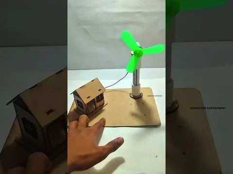How to Make a Mini Wind Turbine at Home #shorts #youtubeshorts