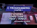 C programming Variables Data Type Input output in C Language Lecture1
