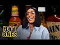 A ja Wilson Insists She s Good While Eating Spicy Wings Hot Ones
