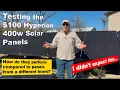 Testing the 100 Hyperion 400w Bifacial Solar Panels