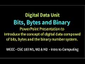 CSC103 Bits Bytes Binary PowerPoint