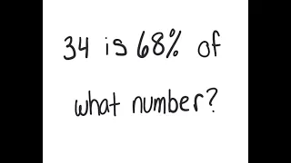 Percentage 34 is 68 of what number