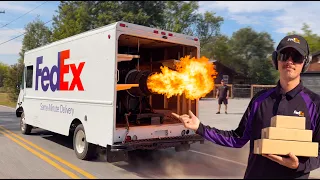 Jet Engine Swapped FedEx truck (3000HP)
