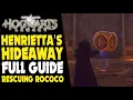 HENRIETTA S HIDEAWAY FULL GUIDE - Rescuing Rococo Hogwarts Legacy Gameplay PS5