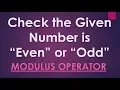 Even or Odd Number Program to Find Given Number at Runtime GW BASIC Programming Tutorials