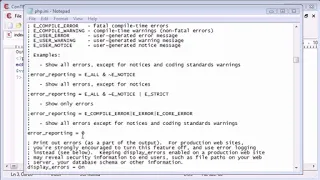 Beginner PHP Tutorial 15 More on Error Reporting 1