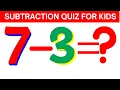 Fun Subtraction Quiz for Kids Interactive Math Practice with Easy Questions