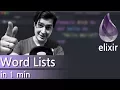 Word Lists 1 minute of Elixir