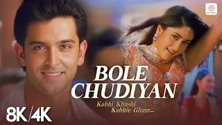 bole chudiyan 8k 4k music video kareena k hrithik r shahrukh khan kajol k3g jatin lalit