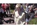 Elle Fanning walks on the croisette in Cannes