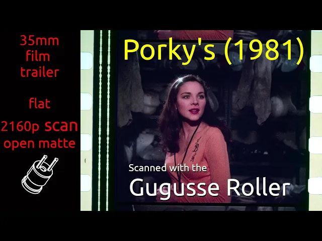 Porky's (1981) 35mm film trailer, flat open matte, 2160p