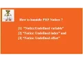 SOLVED PHP Notice Undefined variable Notice Undefined index Notice Undefined offset