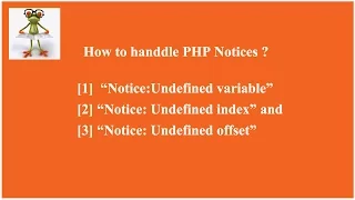SOLVED PHP Notice Undefined variable Notice Undefined index Notice Undefined offset