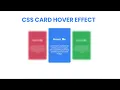 AWESOME CSS Card Hover Animation Effects HTML CSS - Coding The Web