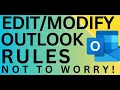 How to Edit Modify Existing Rules in Outlook