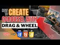 Ultimate 3D Carousel Slider with HTML CSS JavaScript Drag Scroll Click Animation Tutorial