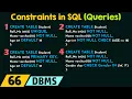Constraints in SQL Example Queries