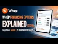 Whop Available Financing Options Explained 2026 Website Walkthrough Beginner Guide 2 Min