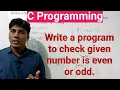 Write a program to check given number is even or odd using if-else statement