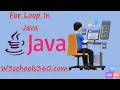 For Loop in Java Hindi W3schools