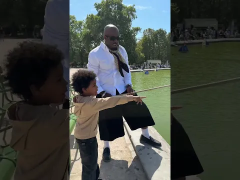 Kid Goes Sailing On A Boat In Paris