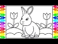 How to Draw a Rabbit for Kids Rabbit Realistic Drawing for Kids Rabbit Coloring Pages Kids