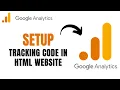 How to Setup Google Analytics Tracking Code in HTML Website EASY