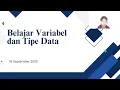 Variable TIpe Data dan Operasi Algoritma Pemrograman Belajar Python Part 2