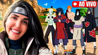 FREE FIRE AO VIVO🔥 ATUALIZOUU,PARCERIA NARUTO DE VOLTA😱!  MUITA BALA NO BR RANKED🥵